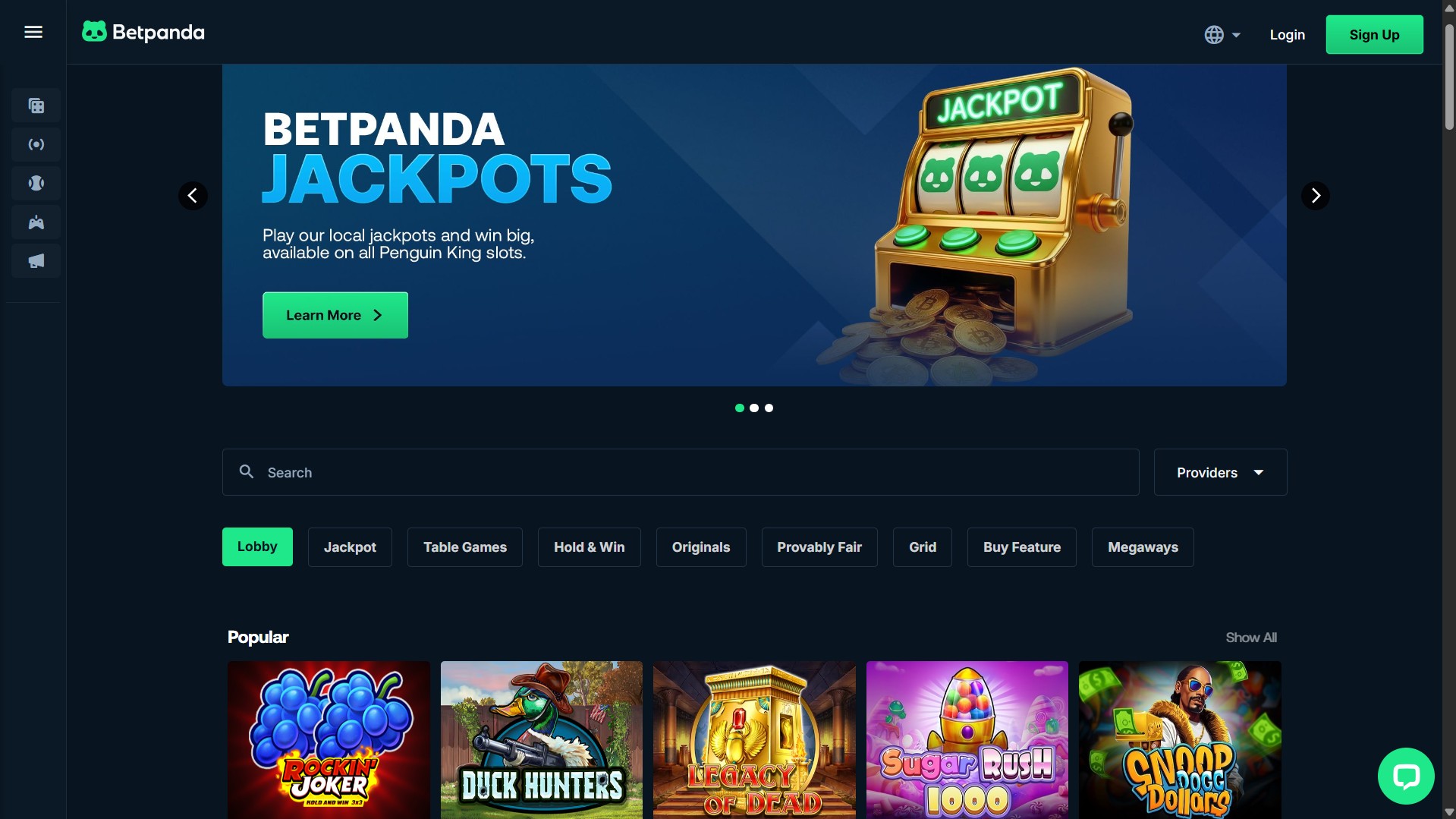 5. BetPanda- Mobiele Bitcoin Casino keuze