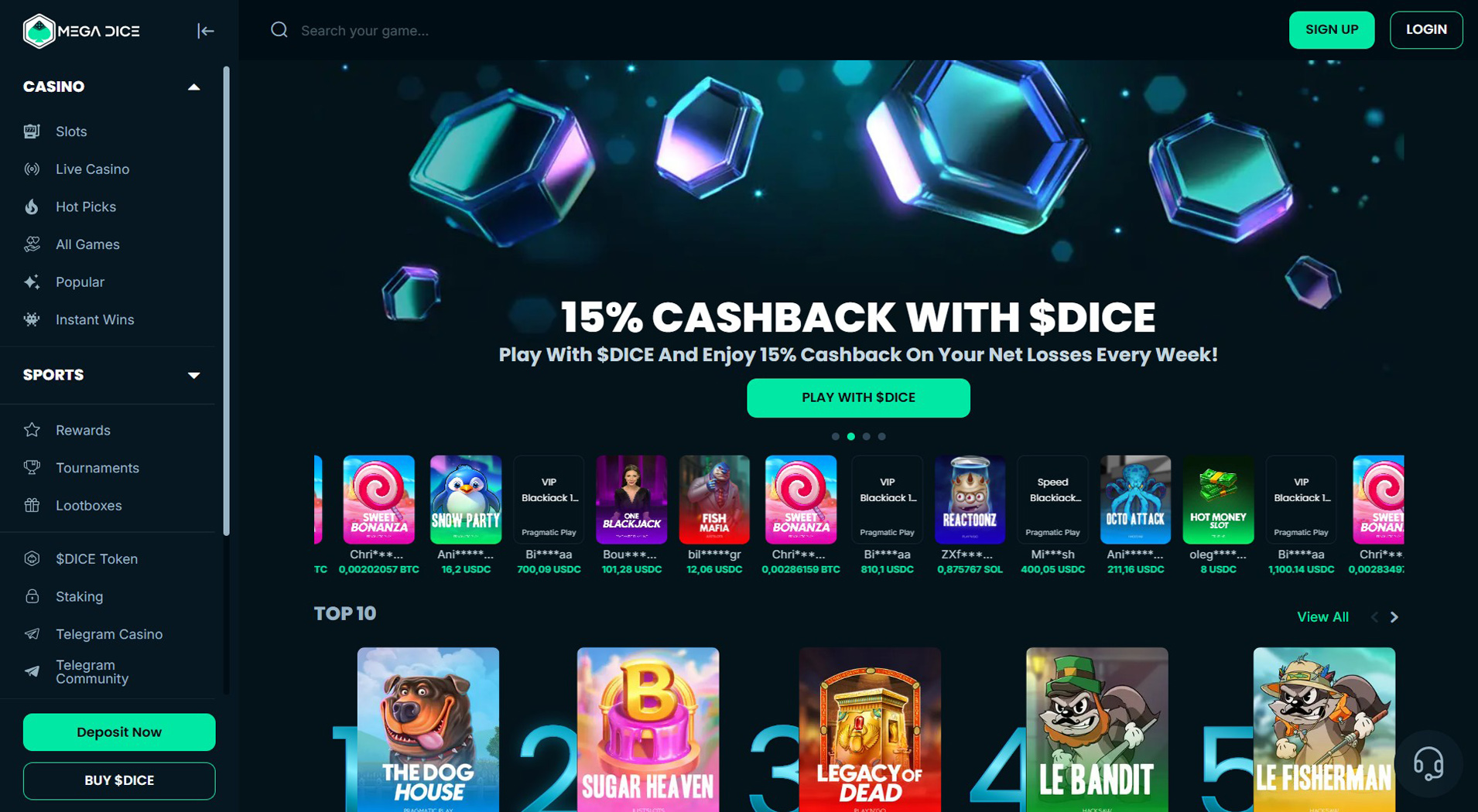 8. Megadobbelstenen- Populaire Bitcoin Casino bonus